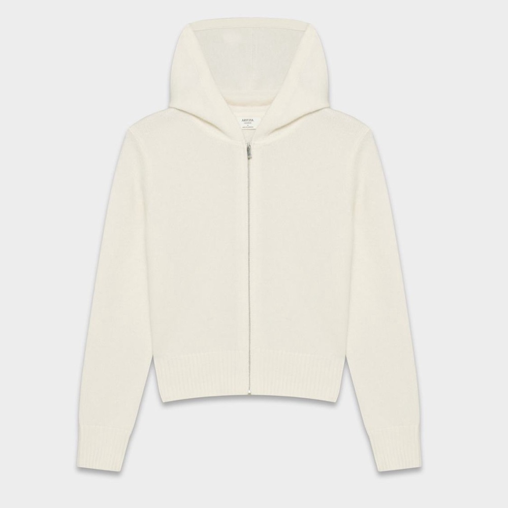 Aritzia essential cashmere zip up hoodie